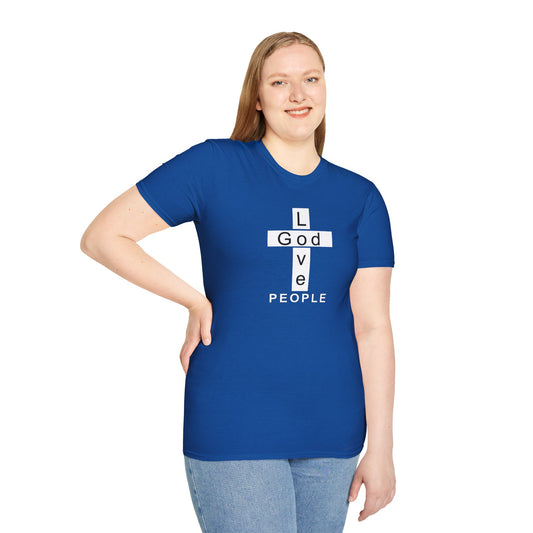 Love God. Love People. Unisex Softstyle T-Shirt